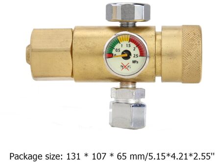 Luchtcompressor Drukregelaar 0.4-25MPa Zuurstof Gas Reducer Luchtstroom Regulator Gauge Meter Gas Meetinstrumenten