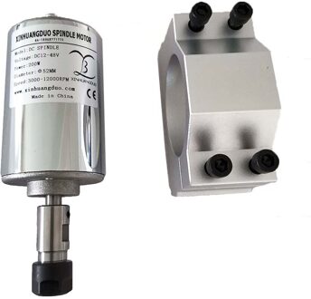 Luchtgekoelde 200 W/300 W/400 W/500 W Dc Spilmotor 12-48V dc Verzamelen + 52 Mm Klem Mount Beugel Inrichting Voor Pcb Cnc Machine ER11 ER11 Arbor / 200WSpindlesupport