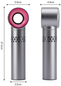 Luchtkoeling Kleine Ventilator Geen Blad Handy Fan Draagbare Usb Opladen Mini Handheld Ventilator Zomer Koeler Voor Outdoor Travel Office grijs