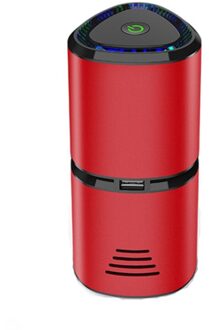 Luchtreiniger Met Negatieve Ionen Turbine Outlet Spiraal Fan Dual Usb Aromatherapie Air Cleaner Voor Car Home Office rood