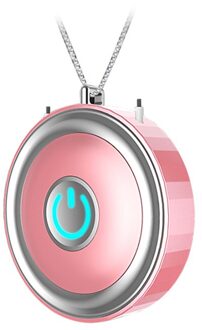 Luchtverfrisser Usb Draagbare 48H Uithoudingsvermogen Wearable Luchtreiniger Persoonlijke Mini Ketting Negatieve Ionen Geen Straling Laag Geluidsniveau Roze