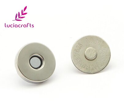 Lucia ambachten 5 set/partij 14mm/18mm Magneet gesp Metalen Drukknopen Knoppen DIY Naaien Kleding Tas Accessoires g1105 C1 zilver / 18mm