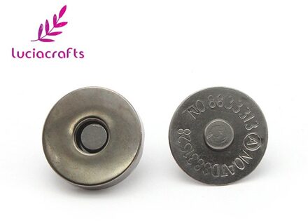 Lucia ambachten 5 set/partij 14mm/18mm Magneet gesp Metalen Drukknopen Knoppen DIY Naaien Kleding Tas Accessoires g1105 C4 geweer zwart / 18mm