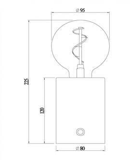 Lucide Accu-tafellamp Vivo, messingkleurig, hoogte 22 cm, metaal