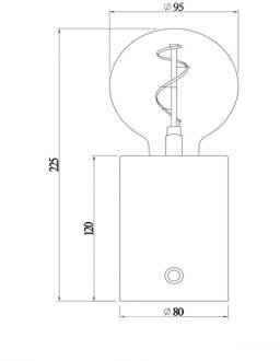 Lucide Accu-tafellamp Vivo, zwart-chroom, hoogte 22 cm, metaal