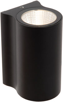 Lucide AKRA - Wandlamp Binnen/Buiten - LED - 1x6W 2700K - IP54 - Zwart