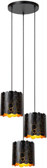 Lucide ALMELO - Hanglamp - 3xE27 - Zwart