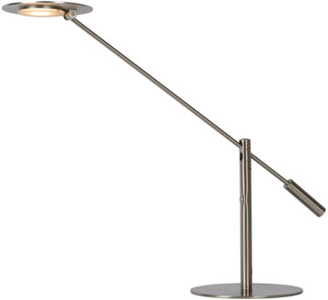 Lucide ANSELMO Bureaulamp 1xGeïntegreerde LED - Mat chroom Grijs