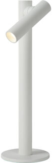 Lucide ANTRIM - Oplaadbare Bureaulamp Binnen/Buiten - Accu/Batterij - LED Dimb. - 1x2,2W 2700K - IP54 - Met draadloos oplaadstation - Wit