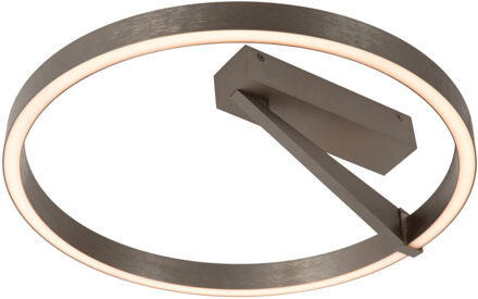 Lucide APPLAUSE - Plafonnière - Ø 40 cm - LED Dimb. - CCT - 1x26W 2200K/4000K - Grijs ijzer | Premium