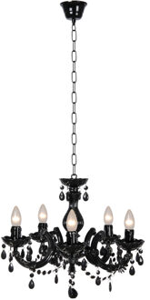 Lucide ARABESQUE - 2e kans -Kroonluchter - Ø 45 cm - 5xE14 - Zwart