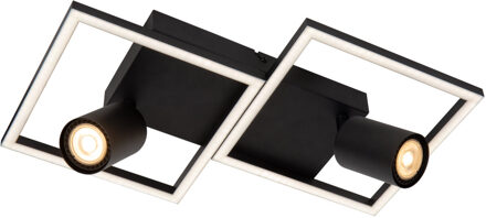 Lucide ARIANNE - Plafonnière - LED - 2xGeïntegreerde LED - 2xGU10 - CCT - Zwart