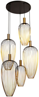 Lucide AURELIE - Hanglamp - 5xGU10 (MR11) - Goud | Vibes