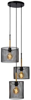 Lucide BASKETT Hanglamp 3xE27 - Zwart