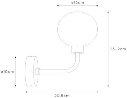 Lucide BEREND - Wandlamp Badkamer - 1xG9 - IP44 - Zwart