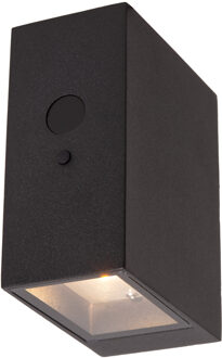 Lucide BOLTON - Wandlamp - Zonne-energie - LED Dimb. - 1x1W 3000K - IP54 - Beweging & dag/nacht sensor - Zwart