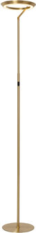 Lucide CELESTE - Vloerlamp - Ø 28 cm - LED Dimb. - 1x21W 2700K - Mat Goud / Messing