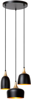 Lucide CHAYANNE - Hanglamp - Ø 30 cm - 3xE14 - Zwart