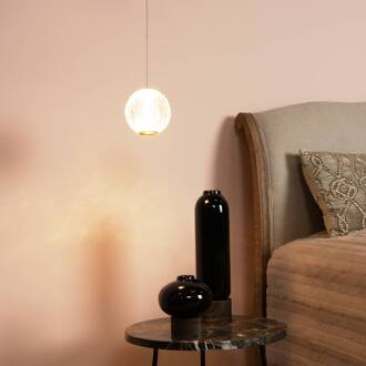 Lucide Cintra hanglamp, Ø 14 cm, transparant/goud, acryl transparant, goud