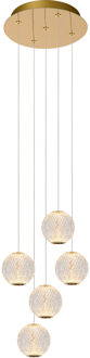 Lucide CINTRA - Hanglamp - Ø 32 cm - LED Dimb. - 5x4,7W 2700K - Transparant