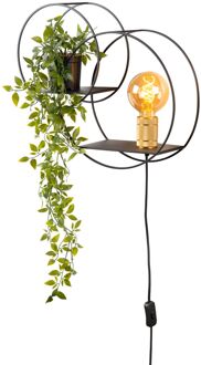 Lucide CIRCLE Wandlamp 1xE27 - Zwart