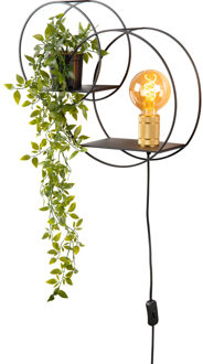 Lucide CIRCLE Wandlamp 1xE27 - Zwart
