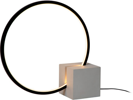 Lucide CIRKELIS - Tafellamp - Ø 32 cm - LED Dimb. - 1x6W 3000K - Zwart