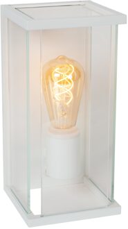 Lucide CLAIRE - Wandlamp Binnen/Buiten - 1xE27 - IP54 - Beweging & dag/nacht sensor - Wit