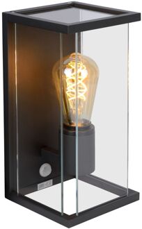 Lucide CLAIRE - Wandlamp Buiten - 1xE27 - IP54 - A Grijs