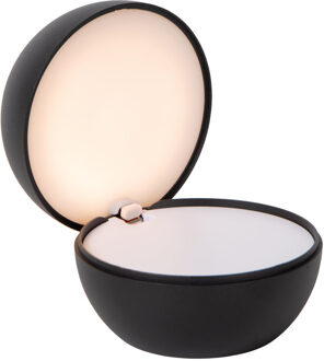 Lucide CLIPPER - Oplaadbare Tafellamp - Accu/Batterij - Ø 12 cm - LED - 1x2,2W 2700K - Zwart