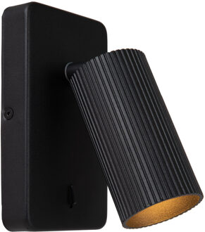 Lucide CLUBS - Bedlamp / Wandlamp - 1xGU10 - Zwart