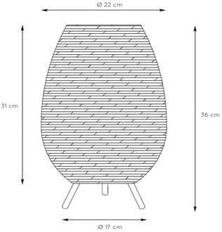 Lucide COLIN Tafellamp 1xG9 - Zwart