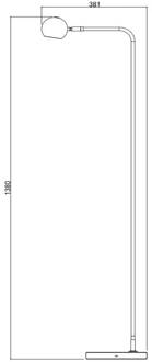 Lucide Comet LED vloerlamp, wit, 3-staps dimmen, hoogte 138 cm