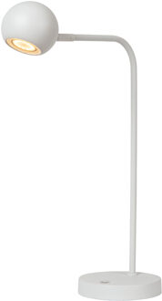 Lucide COMET - Oplaadbare Bureaulamp - Accu/Batterij - LED 3 StepDim - 1x3W 2700K - Wit
