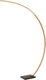 Lucide CURVE - Booglamp - LED Dimb. - 1x15W 2700K - Mat Goud / Messing