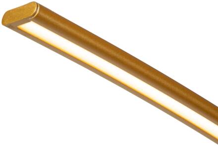 Lucide Curve booglamp LED, mat goud, 2700 K, hoogte 192, dimbaar goudmat