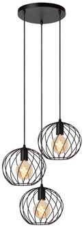 Lucide DANZA Hanglamp 3xE27 - Zwart