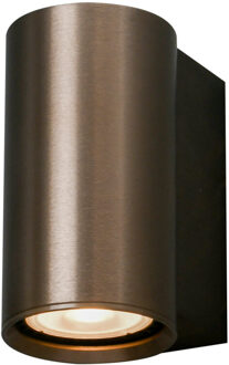 Lucide DUPLA - Wandspot / Wandlamp - 1xGU10 (MR11) - Koffie