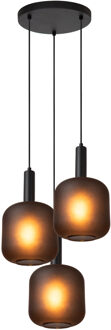 Lucide ELOISE - Hanglamp - Ø 40 cm - 3xE27 - Zwart