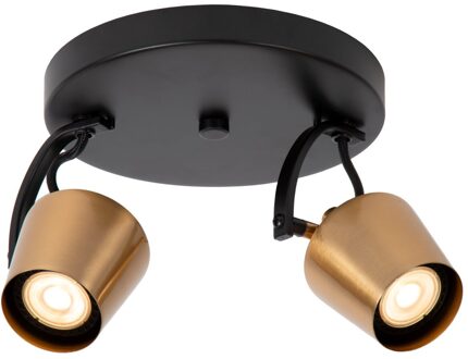 Lucide EMILE - Plafondspot - Ø 20 cm - 2xGU10 - Mat Goud / Messing