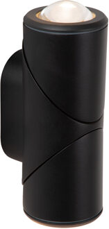 Lucide ERIN - Wandspot / Wandlamp Binnen/Buiten - LED - 2x5W 2700K - IP65 - Zwart