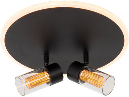 Lucide EVERINA - Plafonnière - Ø 30 cm - LED Dimb. - CCT - 2200K/6500K - Zwart | Essential