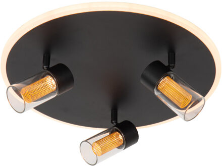 Lucide EVERINA - Plafonnière - Ø 40 cm - LED Dimb. - CCT - 2200K/6500K - Zwart | Essential