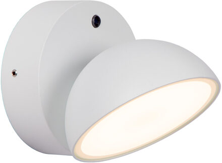 Lucide FINN - Wandlamp Binnen/Buiten - LED - 1x12W 3000K - IP54 - Dag/nacht sensor - Wit