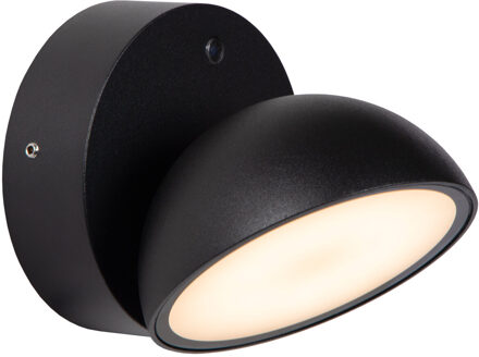 Lucide FINN - Wandlamp Binnen/Buiten - LED - 1x12W 3000K - IP54 - Dag/nacht sensor - Zwart