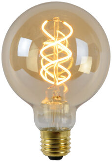 Lucide G95 - Filament lamp - Ø 9,5 cm - LED 3 StepDim (Memory) - E27 - 1x4,9W 2200K - Amber