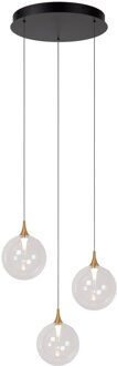 Lucide GISELA - Hanglamp - Ø 36 cm - LED Dimb. - 3x4,3W 2700K - Transparant | Premium