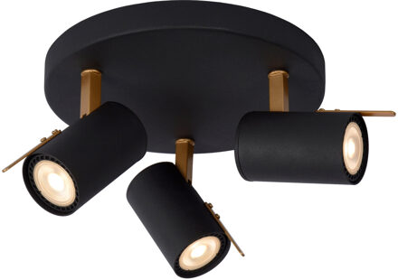 Lucide GRONY Plafondspot 3xGU10 - Zwart