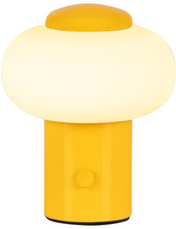 Lucide GUSTAV - Oplaadbare Tafellamp - Accu/Batterij - Ø 8 cm - LED Dimb. - 1x0,8W 2700K - Geel | Essential