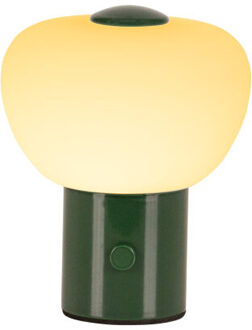 Lucide GUSTAV - Oplaadbare Tafellamp - Accu/Batterij - Ø 8 cm - LED Dimb. - 1x0,8W 2700K - Groen | Essential